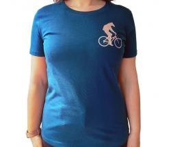 T-SHIRT MATINGOLD MIT DRUCK PFERDES AUF FAHRRAD für DAMEN - 3503