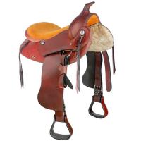 WESTERN SATTEL MIT FLOWERBEARBEITUNG SITZ AUS VELOURSLEDER