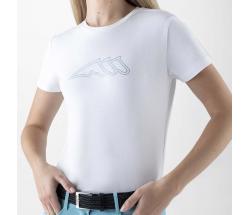 EQUILINE DAMEN T-SHIRT MIT STRASS-LOGO AUS BAUMWOLLE - 9251